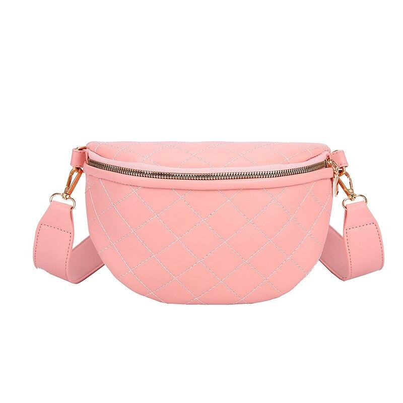 Sac Banane Élégant Rose Matelassé Chic