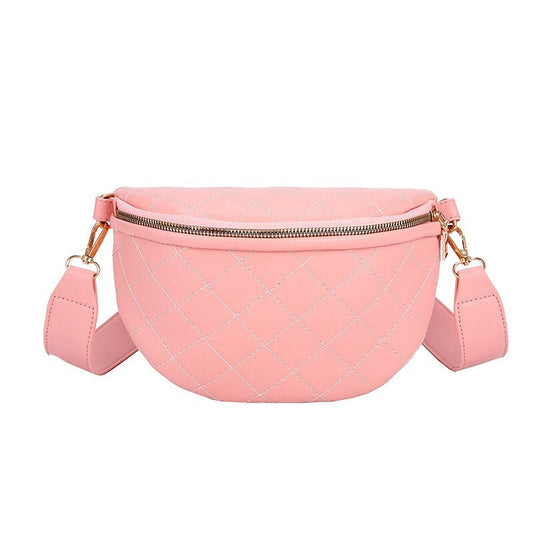 Sac Banane Élégant Rose Matelassé Chic
