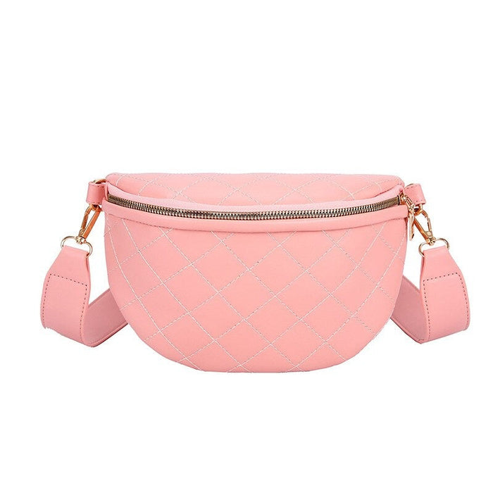 Sac Banane Élégant Rose Matelassé Chic