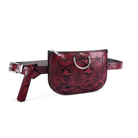 Sac Banane Tendance Imprimé Serpent Chic - modèle Rouge - Banane Avenue ™