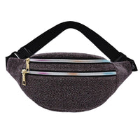 Sac Banane Tendance Noir Pailleté Unisexe - modèle Marron - Banane Avenue ™