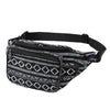 Sac Banane Urbain Motif Géométrique Noir Blanc