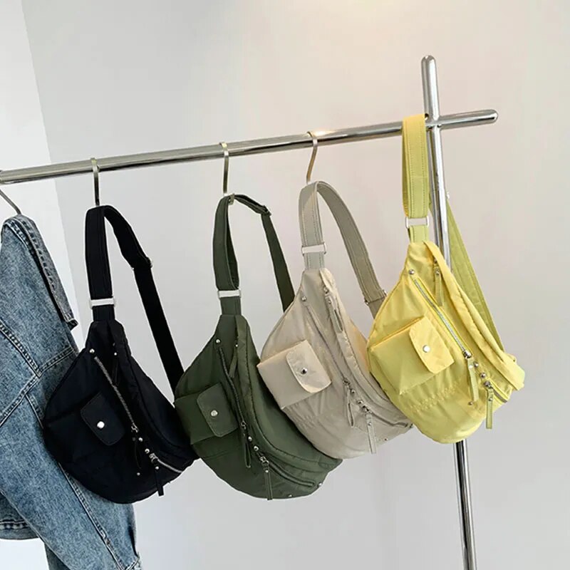 Sac Banane Urbain Vert Pratique Multipoches