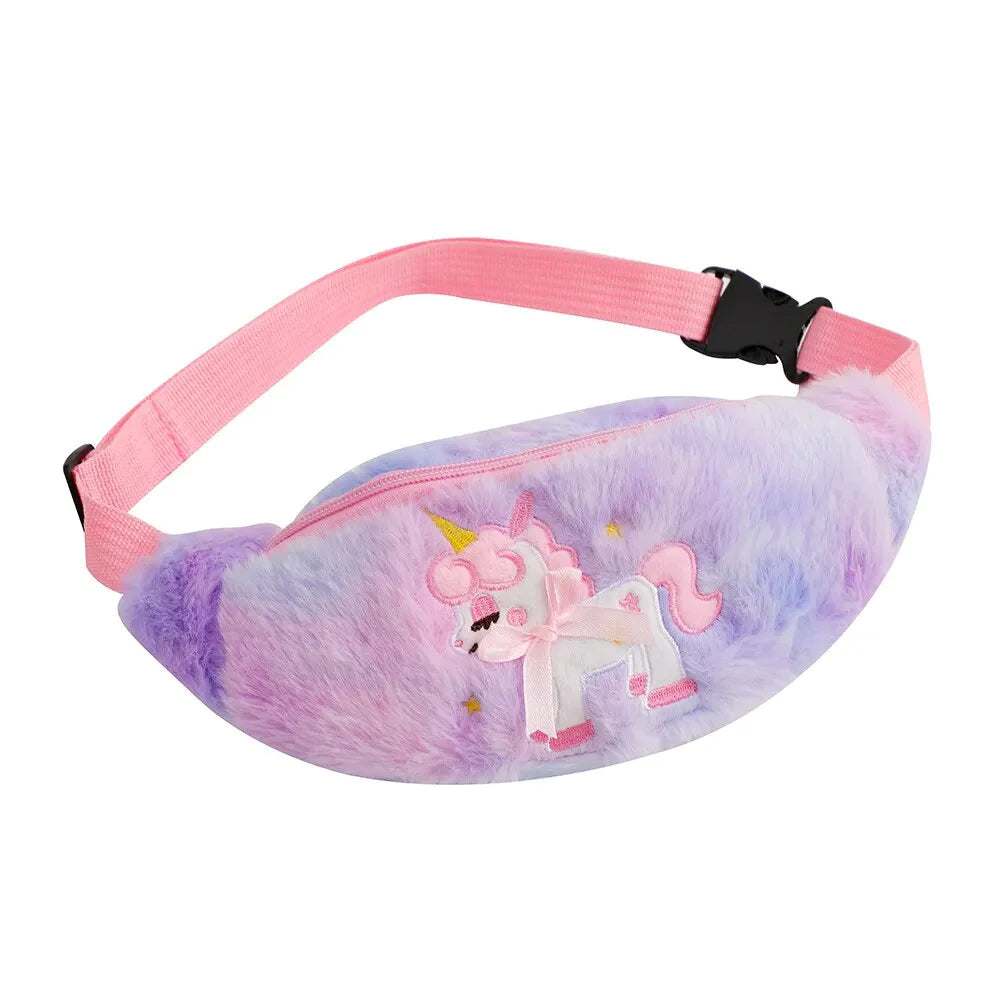 Sac Banane Enfant Licorne Peluche Multicolore