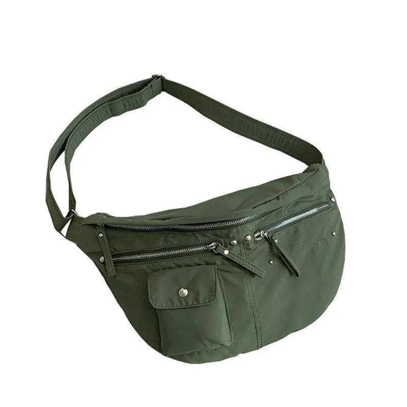 Sac Banane Urbain Vert Pratique Multipoches