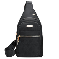 Sacoche Banane Bleue Florale Tendance - modèle Noir - Banane Avenue ™