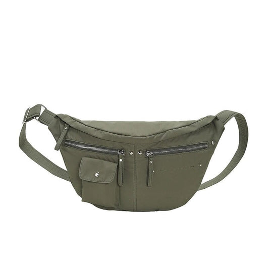 Sac Banane Urbain Vert Multipoches Pratique