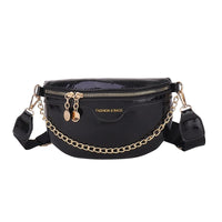 Sac Banane Tendance Verni Bleu Chic - modèle Noir - Banane Avenue ™