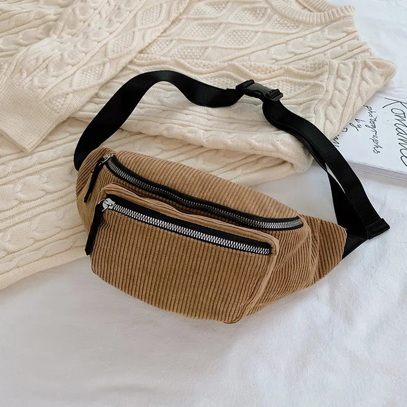 Sac Banane Urbain Kaki Multi-Poches Pratique