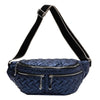 Sac Banane Matelassé Élégant Gris Urbain