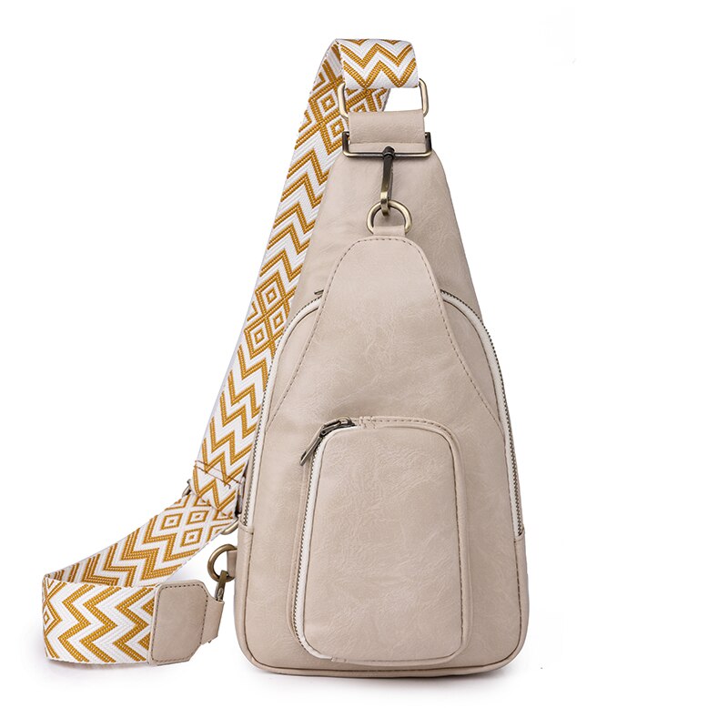 Sac Banane Urbain Élégant Beige Multipoche