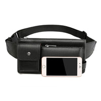 Sacoche Banane Cuir Urbaine Élégante - modèle Noir - Banane Avenue ™