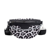 Sac Banane Zèbre Tendance Chaîne Métallique - modèle Leopard Blanc - Banane Avenue ™