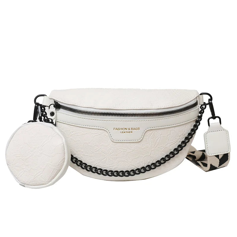 Sac Banane Cuir Noir Tendance Unisexe