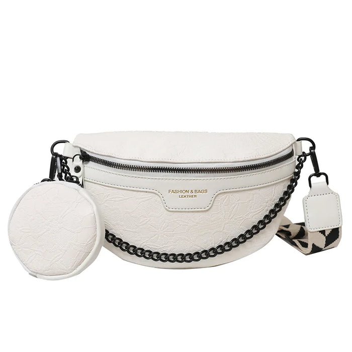 Sac Banane Urbain Chic à Chaîne Noire