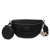 Sac Banane Élégance Croco Bleu Urbain - modèle Noir - Banane Avenue ™