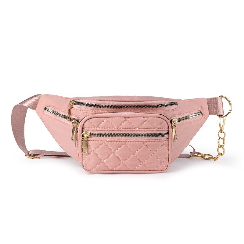 Sac Banane Rose Élégance Urbaine Matelassé