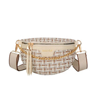 Sac Banane Chic Tressé Doré Tendance Urbaine - modèle Blanc - Banane Avenue ™