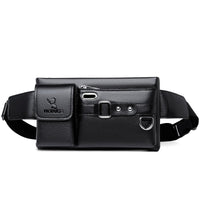 Sacoche Banane Urbaine Cuir Marron Élégante - modèle Noir - Banane Avenue ™