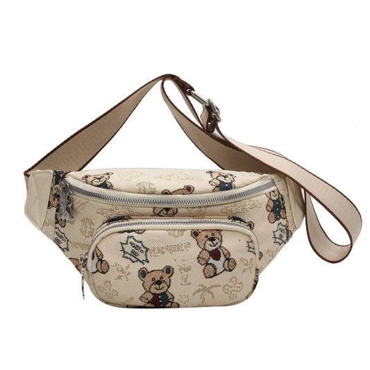 Sac Banane Tendance Motif Ours Vintage