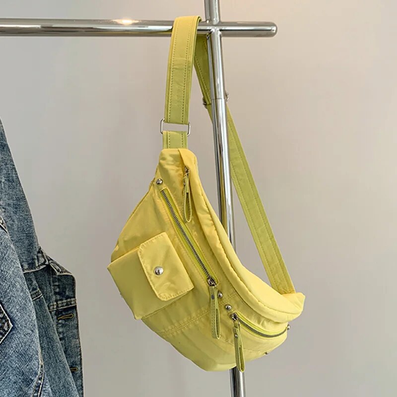 Sac Banane Urbain Vert Pratique Multipoches