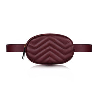 Sac Banane Urbain Chic Blanc Matelassé - modèle Bordeau - Banane Avenue ™