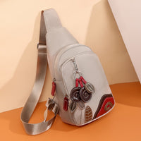 Sacoche Banane Urbaine Chic Brodée - modèle Beige - Banane Avenue ™