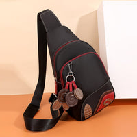 Sacoche Banane Urbaine Chic Brodée - modèle Noir - Banane Avenue ™