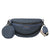 Sac Banane Cuir Noir Tendance Unisexe - modèle Bleu - Banane Avenue ™