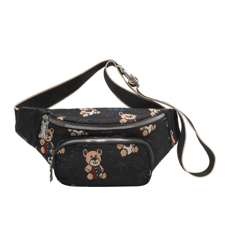 Sac Banane Tendance Motif Ours Vintage