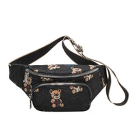 Sac Banane Tendance Motif Ours Vintage - modèle Noir - Banane Avenue ™