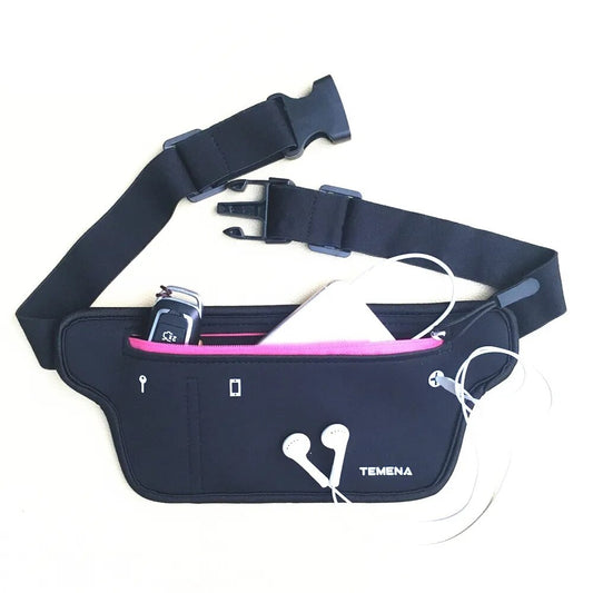 Sacoche Banane Sport Ajustable Noire Multifonction