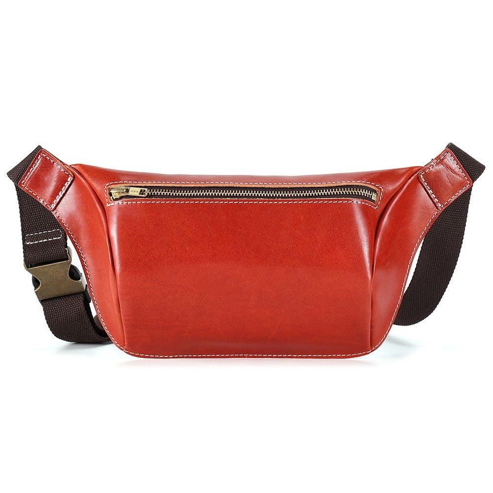 Sac Banane Cuir Marron Élégant Unisexe