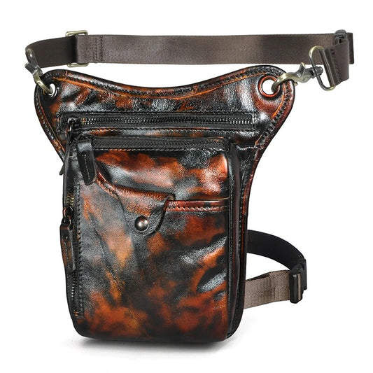 Sac Banane Cuir Vintage Élégant Unisexe