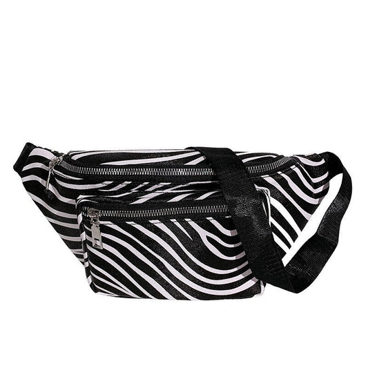 Sac Banane Zébré Tendance Urbaine Unisexe