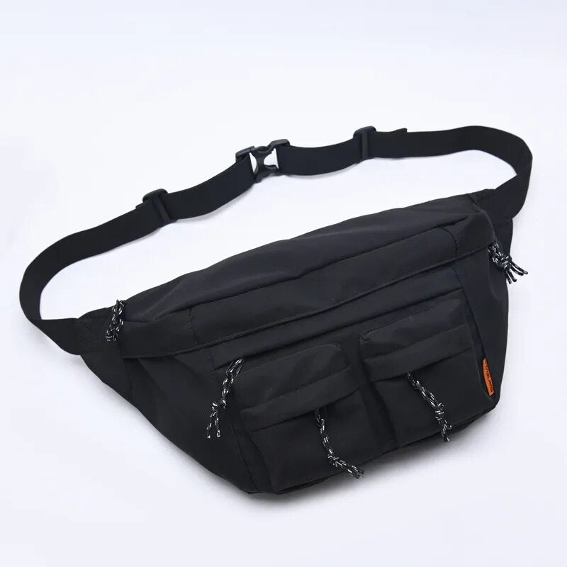 Sac Banane Urbain Turquoise Multi-Poches Pratique