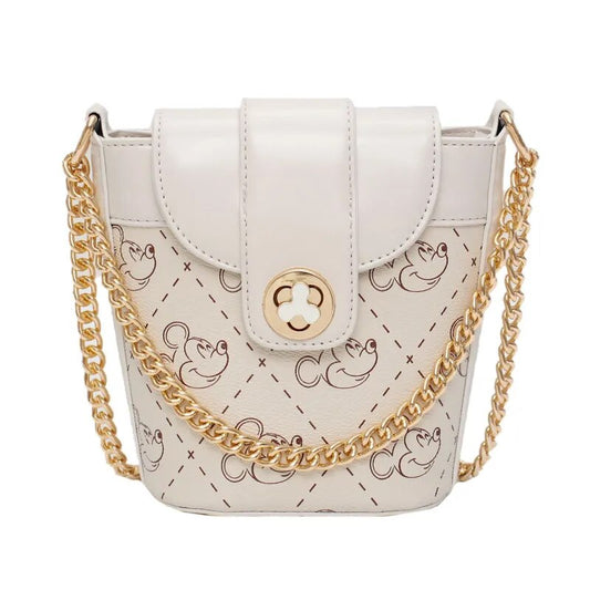 Sac Bandoulière Chic Blanc Motif Iconique