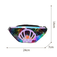 Sac Banane Paillettes Holographique Coquillage - modèle Noir - Banane Avenue ™