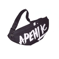 Sac Banane Urbain Noir Tendance Streetwear - modèle Noir et blanc - Banane Avenue ™