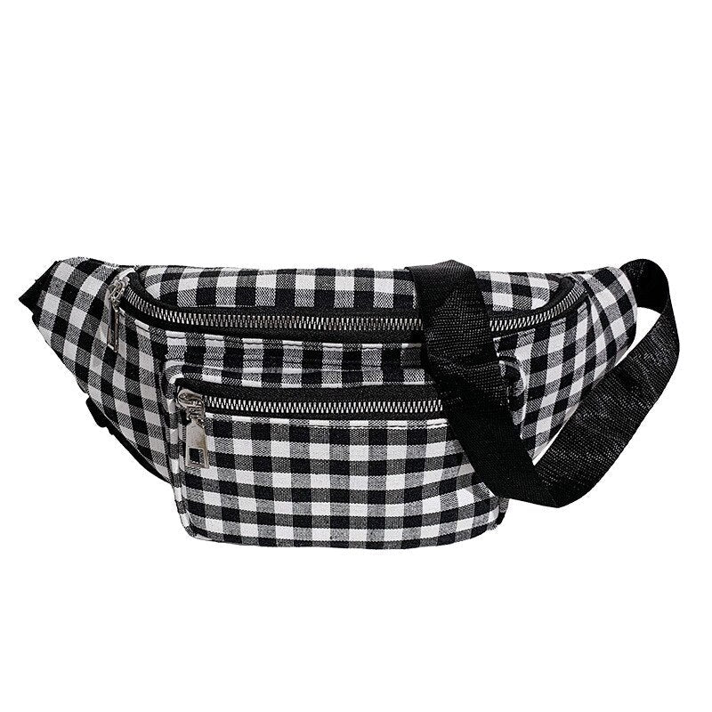 Sac Banane Urbain Motif Vachette Noir et Blanc