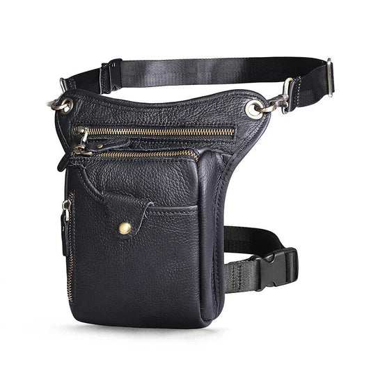 Sacoche Banane Cuir Noir Tendance Urbaine