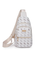 Sacoche Banane Casual Motif Chevaux Bleus - modèle Blanc - Banane Avenue ™