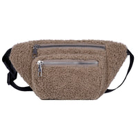Sac Banane Doux Pelucheux Tendance Urbain - modèle Marron - Banane Avenue ™