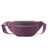 Ceinture Sacoche Rouge Matelassée Tendance - modèle Violet - 1 - Banane Avenue ™
