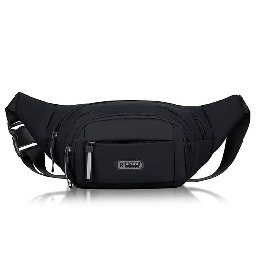 Sac Banane Sport Urbain Multipoches Noir