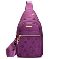 Sacoche Banane Bleue Florale Tendance - modèle Violet - Banane Avenue ™