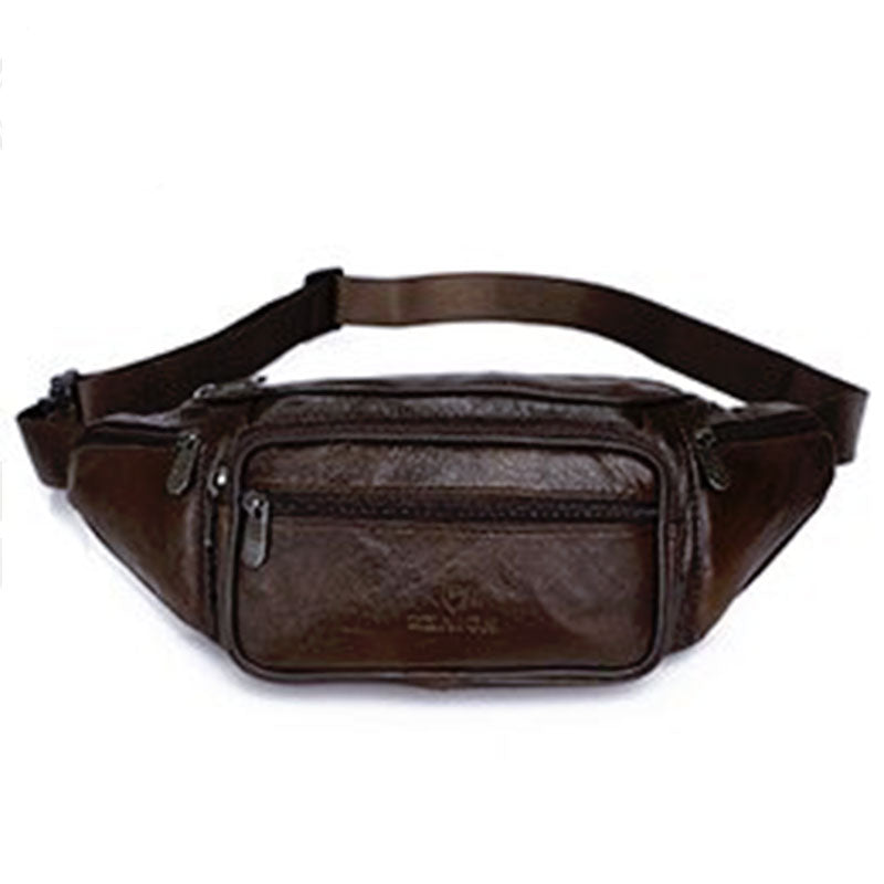 Sacoche Banane Urbaine Cuir Marron Vintage