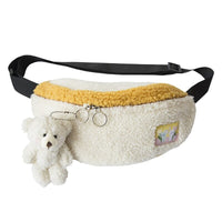 Sac Banane Douceur Pelucheuse avec Ours Decoratif