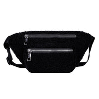 Sac Banane Doux Pelucheux Tendance Urbain - modèle Noir - Banane Avenue ™