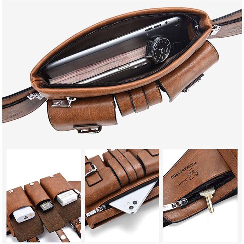 Sacoche Banane Cuir Tendance Urbaine Marron